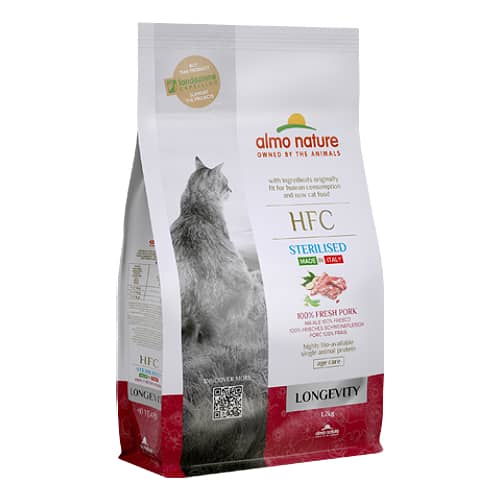 Almo Nature Cat HFC Longevity Sterilised Pork sausā barība kaķiem Cūkgaļa 1.2kg